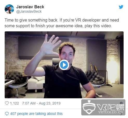 《Beat Saber》创始人Jaroslav Beck计划投资新的VR开发商