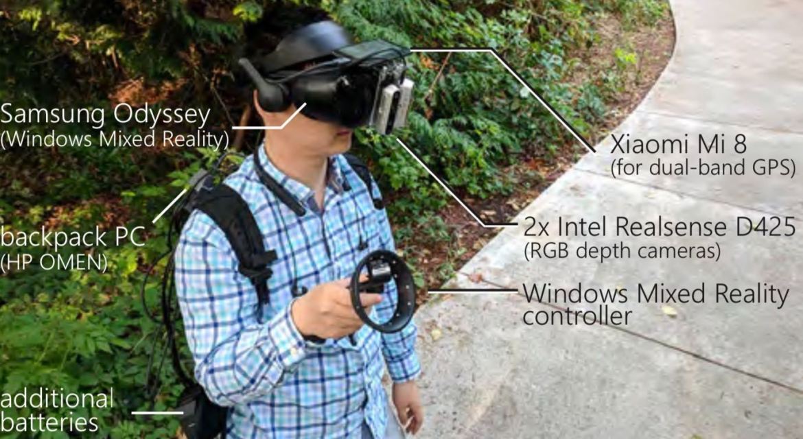 微软研究员建立城市规模的VR导向步行系统