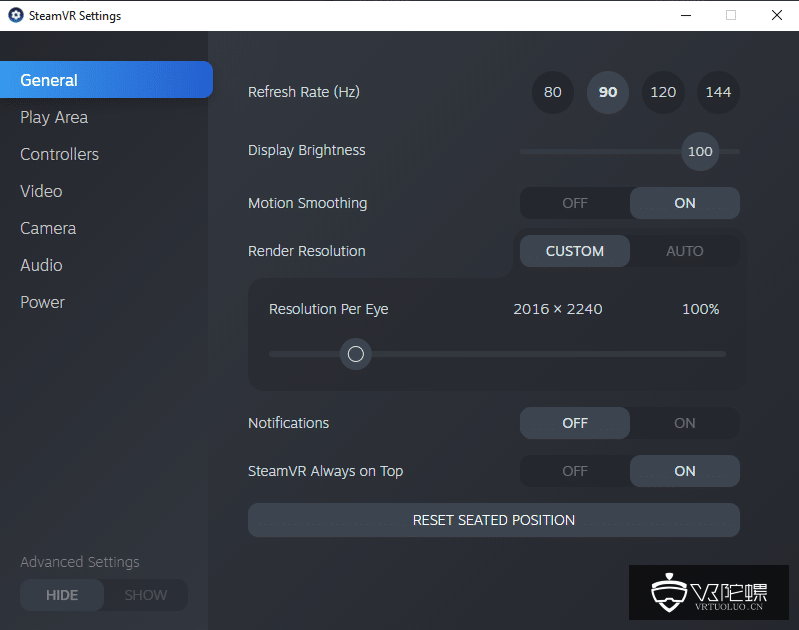 Valve Index可实时切换刷新率,无需重启SteamVR_VR陀螺