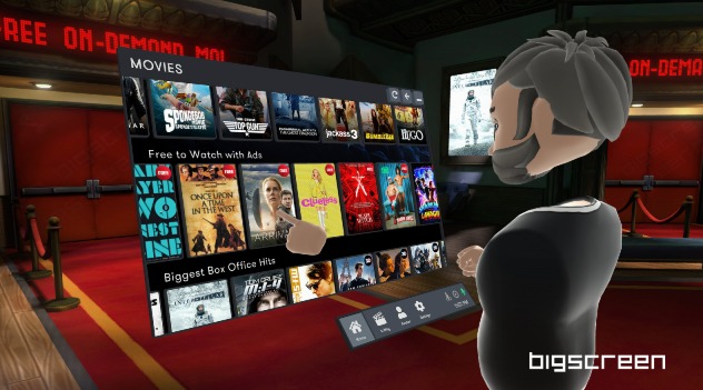 VR社交平台《Bigscreen》上线含广告的免费虚拟电影