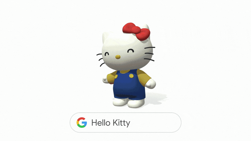谷歌搜索引擎添加吃豆人、Hello Kitty等11个日本动漫游戏AR形象