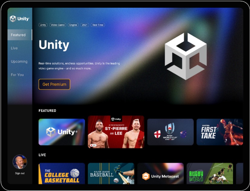 Unity面向体育直播推出Metacast平台，使用容积视频拍摄可实现任意位置角度观看