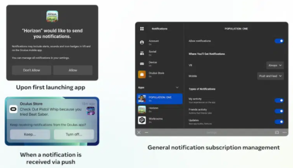Quest应用将很快可以在VR中推送用户通知