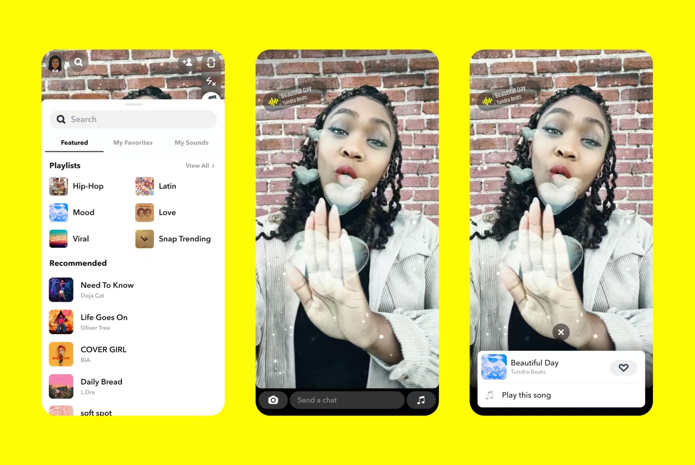 Snapchat宣布与索尼音乐合作，为应用新增AR音乐滤镜
