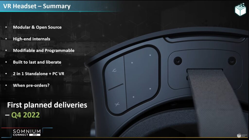 VR游戏平台Somnium Space公开其开源可定制的一体机设备