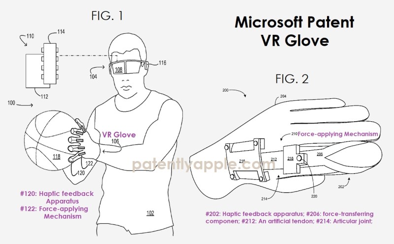 微软VR触觉反馈手套专利曝光，或将用于Xbox游戏及商业、医疗场景