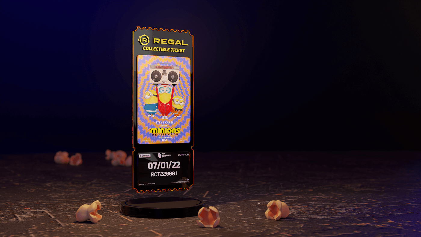 Regal Cinemas与Moviebill合作推出AR电影票数字藏品