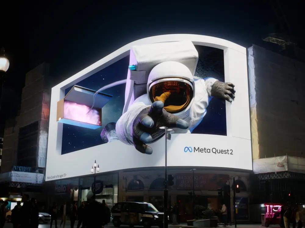 Meta在伦敦地标皮卡迪利广场为Quest 2头显推出3D广告
