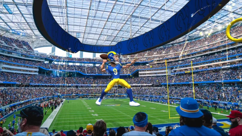 职业NFL球队洛杉矶公羊队在SoFi体育场推出超大规模AR体验