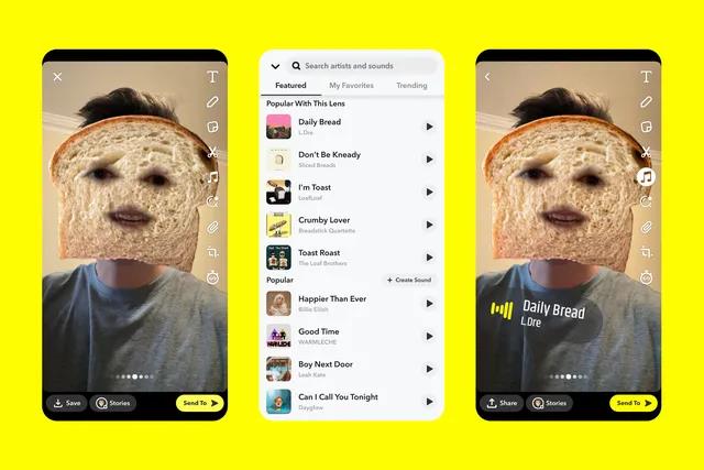 Snapchat宣布新增音频推荐及歌曲同步功能，可在AR滤镜中配套使用
