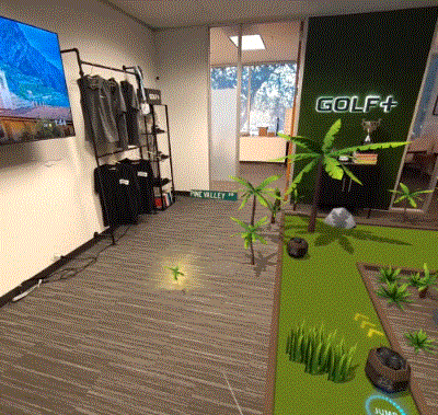 Quest Store热门VR体育游戏《Golf+》新增MR模式 在真实环境中构建球场